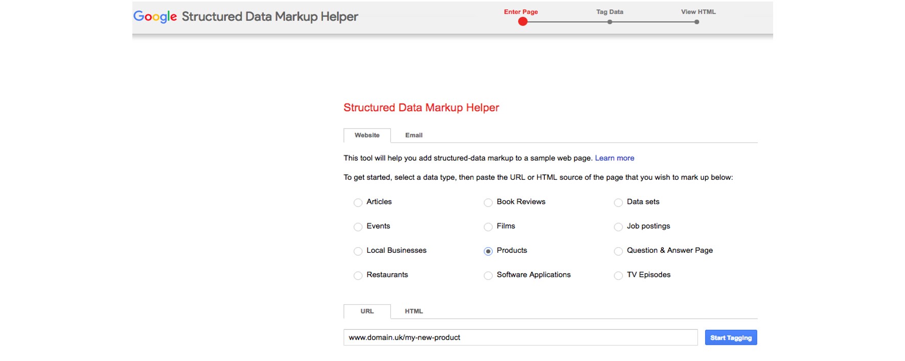 structured data markup generator