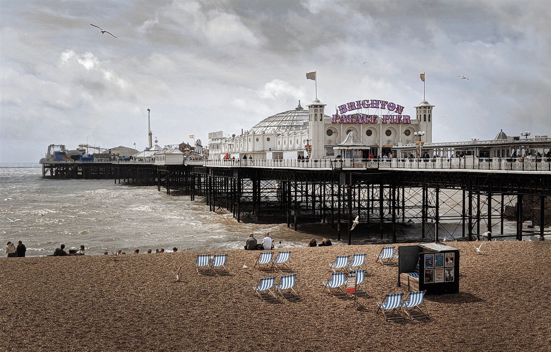 Brighton pier and pebble beach