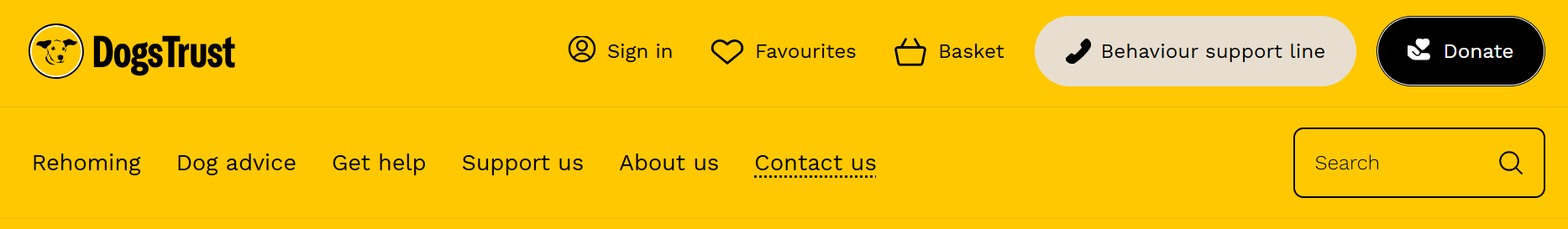 Dogs Trust Website Screenshot